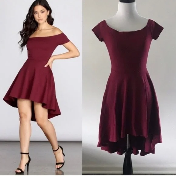 Windsor | Dresses | Nwt Windsor Off Shoulder Skater Party Dress Small Stretch Burgundy Maroon | Poshmark Windsor | Dresses | Nwt Windsor Off Shoulder Skater Party Dress Small Stretch Burgundy Maroon | Poshmark